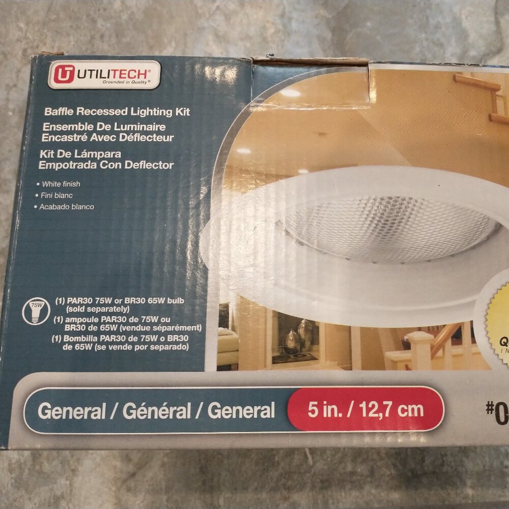 Utilitech Baffle Recessed 5" Lighting kits - Set of 4 lights